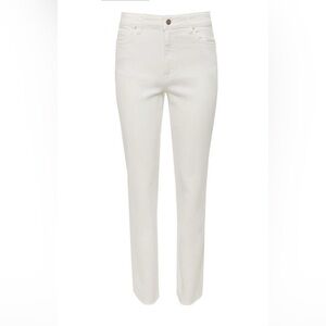 SANCTUARY High-Rise Good Vibes Cropped Jeans Women's Cream Fitted Belt Loops